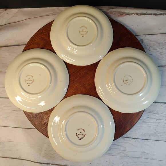 Poppy Trail by Metlox 4 Golden Garden Pattern 6‎ 5/8" Bread and Butter Plates - Picture 6 of 8